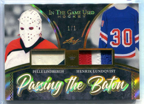 2020-21 ITG Used Passing the Baton Gold Lundqivst Pelle Lindbergh Dual Patch 1/1