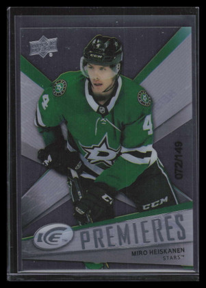 2018-19 Upper Deck Ice Ice Premieres Retro 8 Miro Heiskanen Rookie 72/149