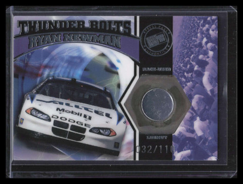 2004 Press Pass Optima Thunder Bolts Cars tbt5 Ryan Newman Lugnut 32/110