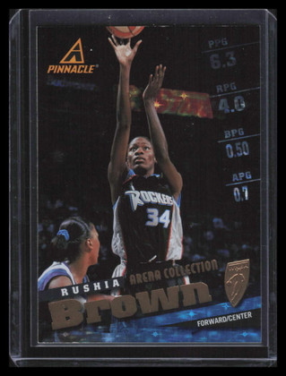 1998 Pinnacle WNBA Arena Collection 62 Rushia Brown Rookie