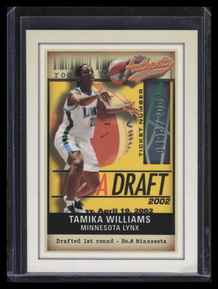 2002 Fleer Authentix WNBA 106 Tamika Williams Rookie 398/2002