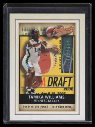 2002 Fleer Authentix WNBA 106 Tamika Williams Rookie 400/2002