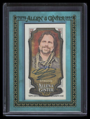 2024 Topps Allen and Ginter Framed Mini Autographs Blue Rider Strong Auto 18/50