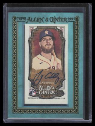2024 Topps Allen and Ginter Framed Mini Autographs Trey Cabbage RC Auto 40/50