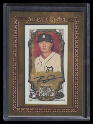 2024 Topps Allen and Ginter Framed Mini Autographs Reese Olson RC Auto 149738