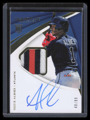 2018 Immaculate Collection 4 Ozzie Albies Rookie Patch Auto 48/99