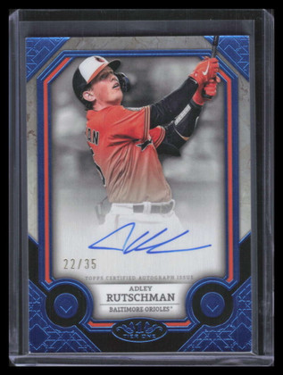 2024 Topps Tier One Autographs Blue Foil t1aaru Adley Rutschman Auto 22/35