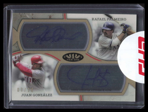 2024 Topps Tier One Autographs c1dapg Palmeiro Juan Gonzalez Dual Auto 7/10