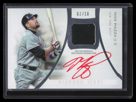 2017 Topps Diamond Icons Autograph Relics ARMP Mike Piazza Jersey Auto 2/10