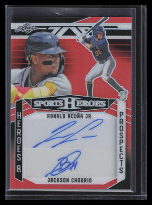 2024 Leaf Metal Sports Heroes Red Ronald Acuna Jackson Chourio RC Dual Auto 2/7