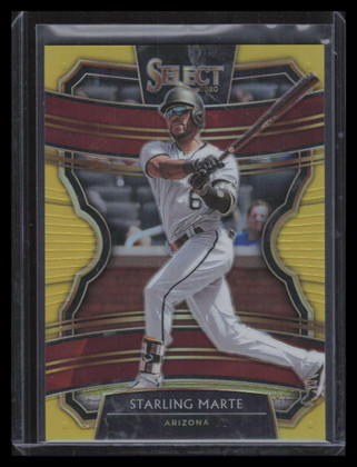 2020 Select Prizms Gold Refractor 4 Starling Marte 3/10