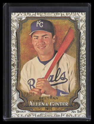 2024 Topps Allen and Ginter Gold Foil Filigree 166 Carlos Beltran 23/50