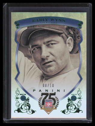 2014 Panini Hall of Fame Blue Frame Green 43 Early Wynn 8/10