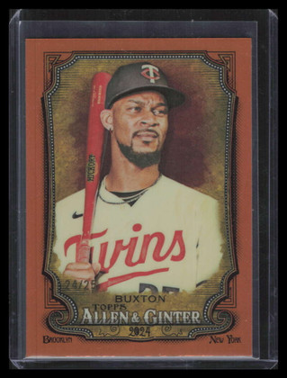 2024 Topps Allen and Ginter Chrome Orange Refractor 30 Byron Buxton 24/25