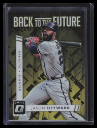 2016 Donruss Optic Back to the Future Gold Refractor bf3 Jason Heyward 10/10