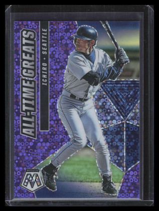 2021 Panini Mosaic All-Time Greats Quick Pitch Purple Refractor 3 Ichiro 24/50