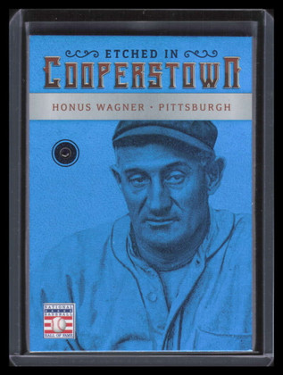 2015 Panini Cooperstown Etched in Cooperstown Gem Sapphire 32 Honus Wagner 7/10