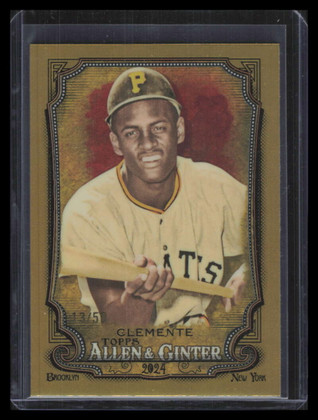 2024 Topps Allen and Ginter Chrome Gold Refractor 124 Roberto Clemente 13/50
