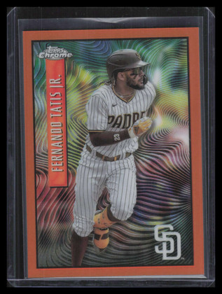 2022 Topps Chrome Sonic Expose Orange Refractor ex11 Fernando Tatis Jr. 17/25