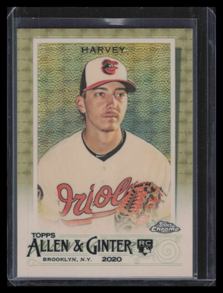 2020 Topps Allen and Ginter Chrome Superfractor 177 Hunter Harvey Rookie 1/1