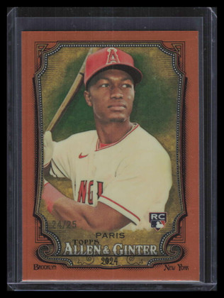 2024 Topps Allen and Ginter Chrome Orange Refractor 56 Kyren Paris Rookie 24/25