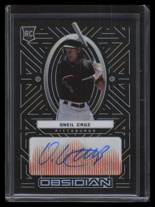 2022 Panini Chronicles Obsidian Autographs Orange 2 Oneil Cruz Rookie Auto 10/75