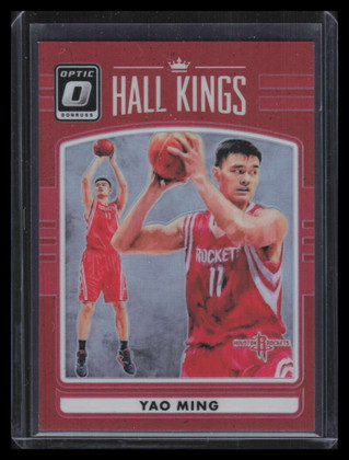 2016-17 Donruss Optic Hall Kings Red Refractor 3 Yao Ming 35/99