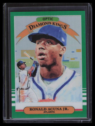 2019 Donruss Optic Green Refractor 16 Ronald Acuna Jr. DK Diamond Kings