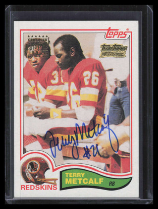 2001 Topps Team Topps Legends Autographs ttf6 Terry Metcalf 82t Auto 1982
