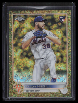 2022 Topps Gilded Chrome Gold Etch Mini-Diamond Refractor Tylor Megill RC 4/50