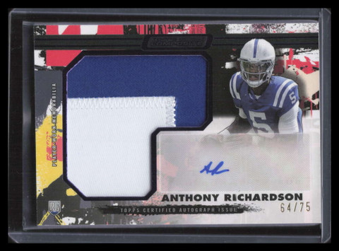 2023 Topps Composite Autographs Anthony Richardson Rookie Jumbo Patch Auto 64/75