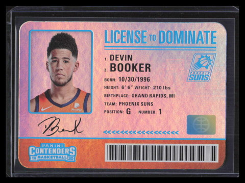 2019-20 Panini Contenders License to Dominate 27 Devin Booker