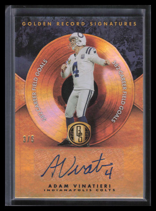 2019 Panini Gold Standard Golden Records Signatures 17 Adam Vinatieri Auto 3/5