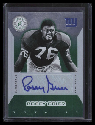 2011 Totally Certified Green Signatures 114 Rosey Grier Auto 3/5