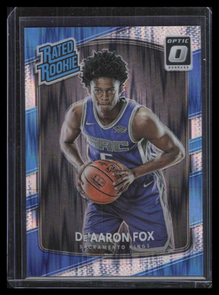 2017-18 Donruss Optic Mega Box Shock Flash 196 De'Aaron Fox RR Rated Rookie