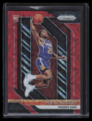2018-19 Panini Prizm Prizms Choice Red Refractor 289 Mikal Bridges Rookie 72/88