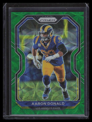 2020 Panini Prizm Prizms Green Scope Refractor 277 Aaron Donald 7/75