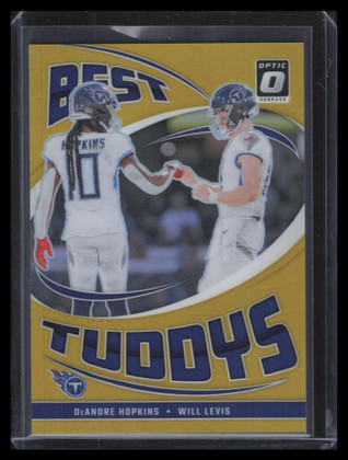 2024 Donruss Optic Best Tuddys Gold Refractor 8 Will Levis DeAndre Hopkins 5/10
