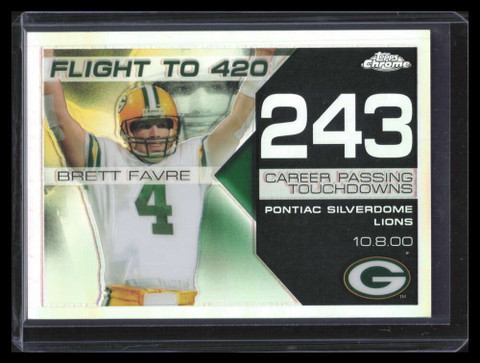 2008 Topps Chrome Flight to 420 Collection Refractor bf243 Brett Favre 68/199