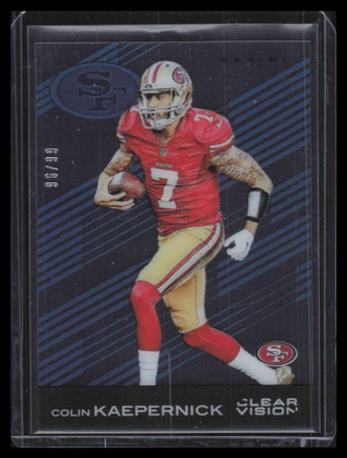 2015 Panini Clear Vision Blue 1 Colin Kaepernick 96/99