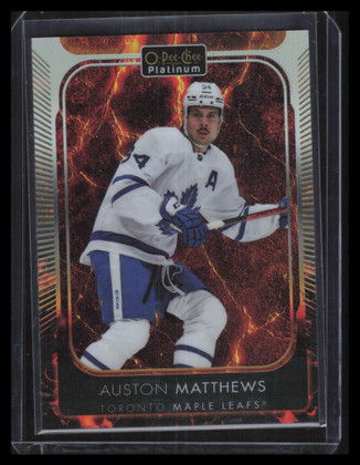 2021-22 O-Pee-Chee Platinum Hot Magma 7 Auston Matthews 223/499