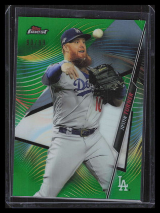 2020 Finest Green Refractor 81 Justin Turner 90/99