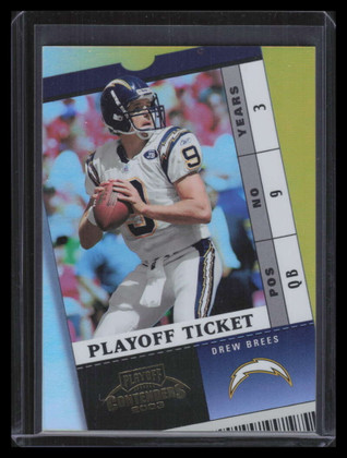 2003 Playoff Contenders Playoff Ticket 52 Drew Brees 60/150