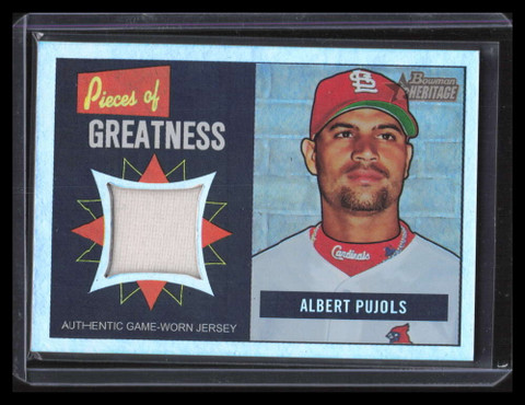 2005 Bowman Heritage Pieces of Greatness Rainbow AP Albert Pujols Jersey 13/51