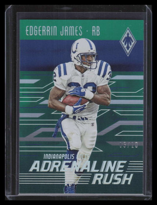 2016 Panini Phoenix Adrenaline Rush Green AREJ Edgerrin James 5/10