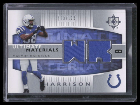 2007 Ultimate Collection Materials Silver Marvin Harrison Dual Jersey 103/125