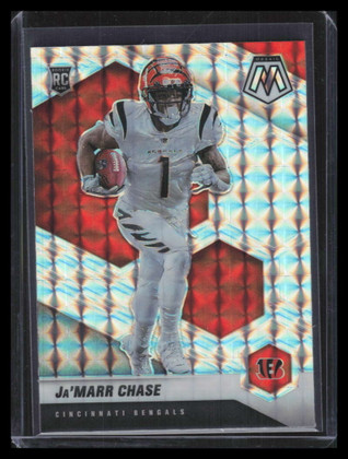 2021 Panini Mosaic Mosaic Silver Refractor 307 Ja'Marr Chase Rookie