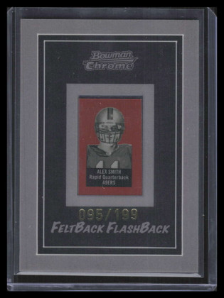 2005 Bowman Chrome Felt Back Flashback 12 Alex Smith QB Rookie 95/199