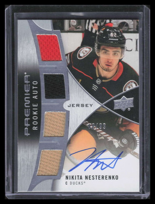 2023-24 Upper Deck Premier Autographs Nikita Nesterenko RC Quad Jersey Auto /99