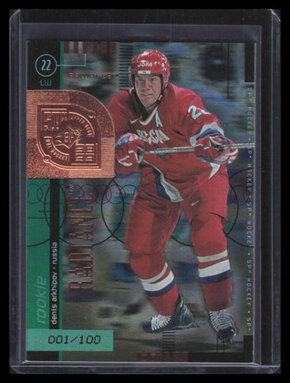 1998-99 SPx Top Prospects Radiance 75 Denis Arkhipov Rookie 1/100